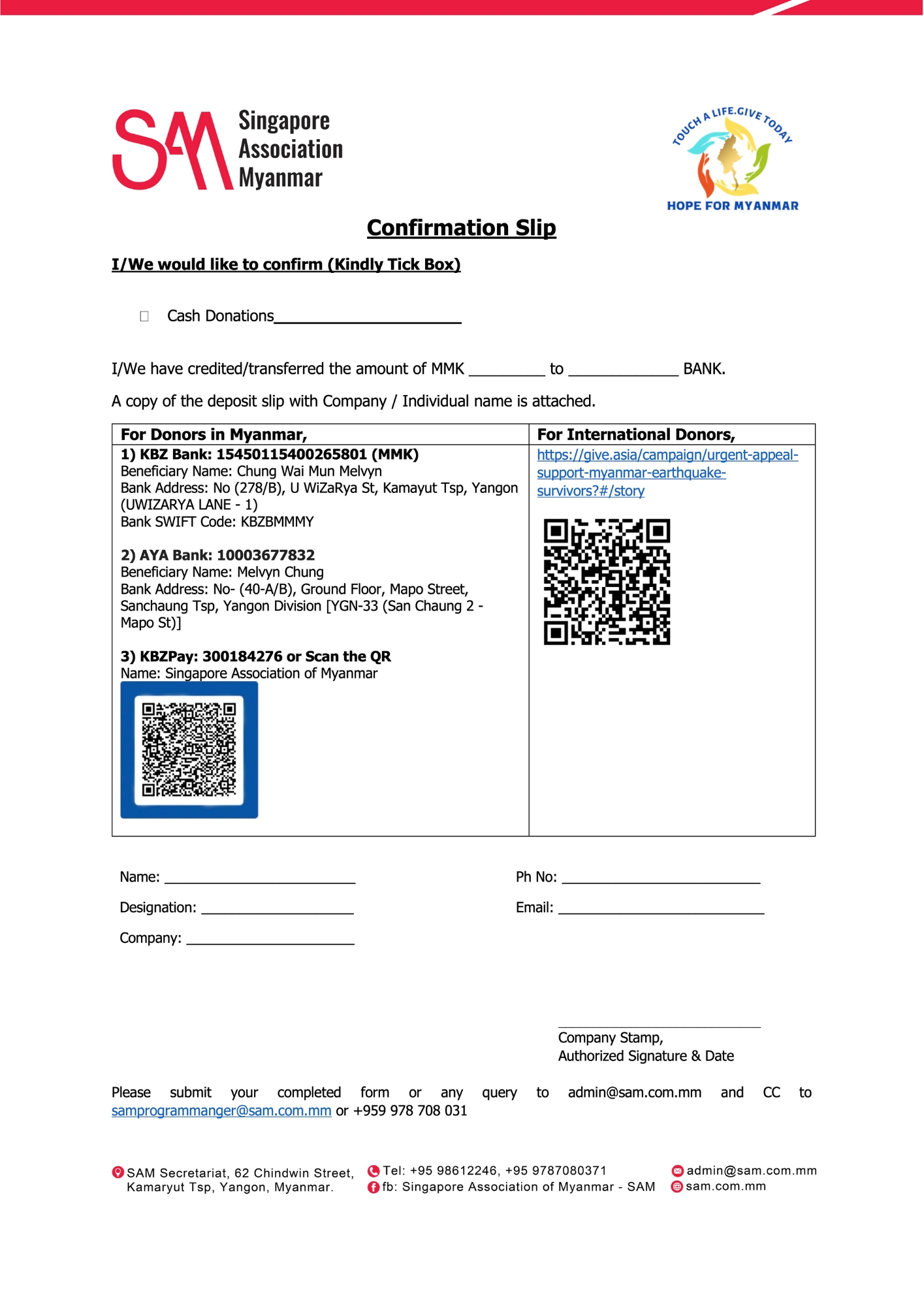 How To Donate_Hope For Myanmar_SAM Charity Committee
